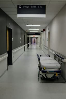 Hospital corridor and clinic facility